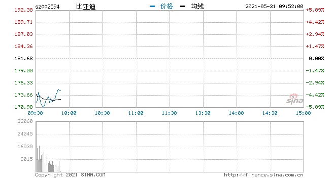 创始股东拟大笔减持1200万股比亚迪开盘重挫